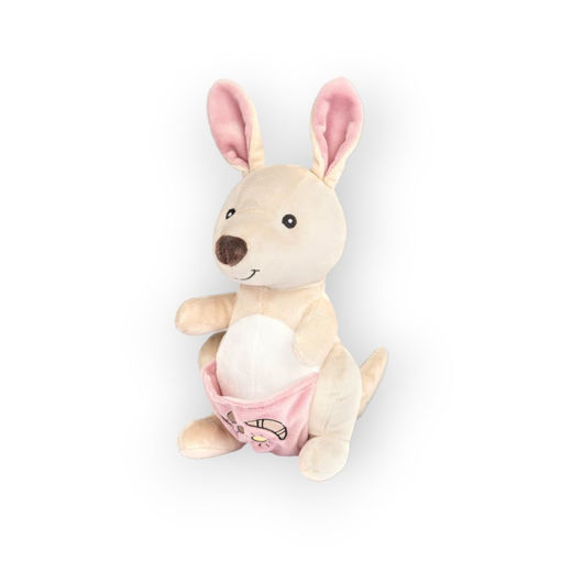 Picture of BABY KANGAROO RATTLE 28CM PINK